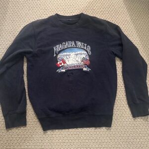 Brandy Melville Black Niagara Falls Crewneck Sweater